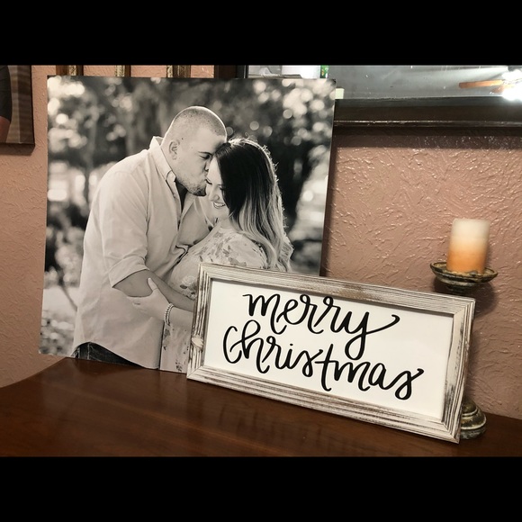 Rustic Merry Christmas Wood Sign 🎄 - Picture 2 of 5